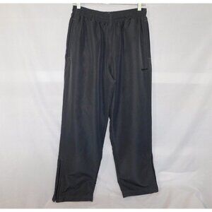 Reebok Gray Mesh Lined Track Pant windbreaker Ankle Zipper Mens M